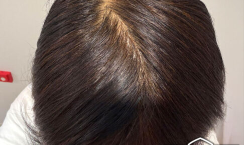 ハーバルカラー３ブラウンの染まり方