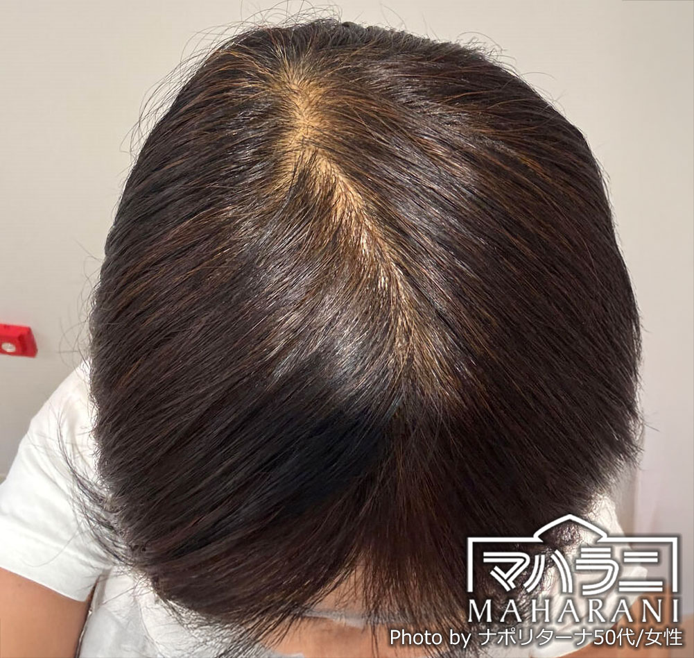 ハーバルカラー3ブラウンの染まり方