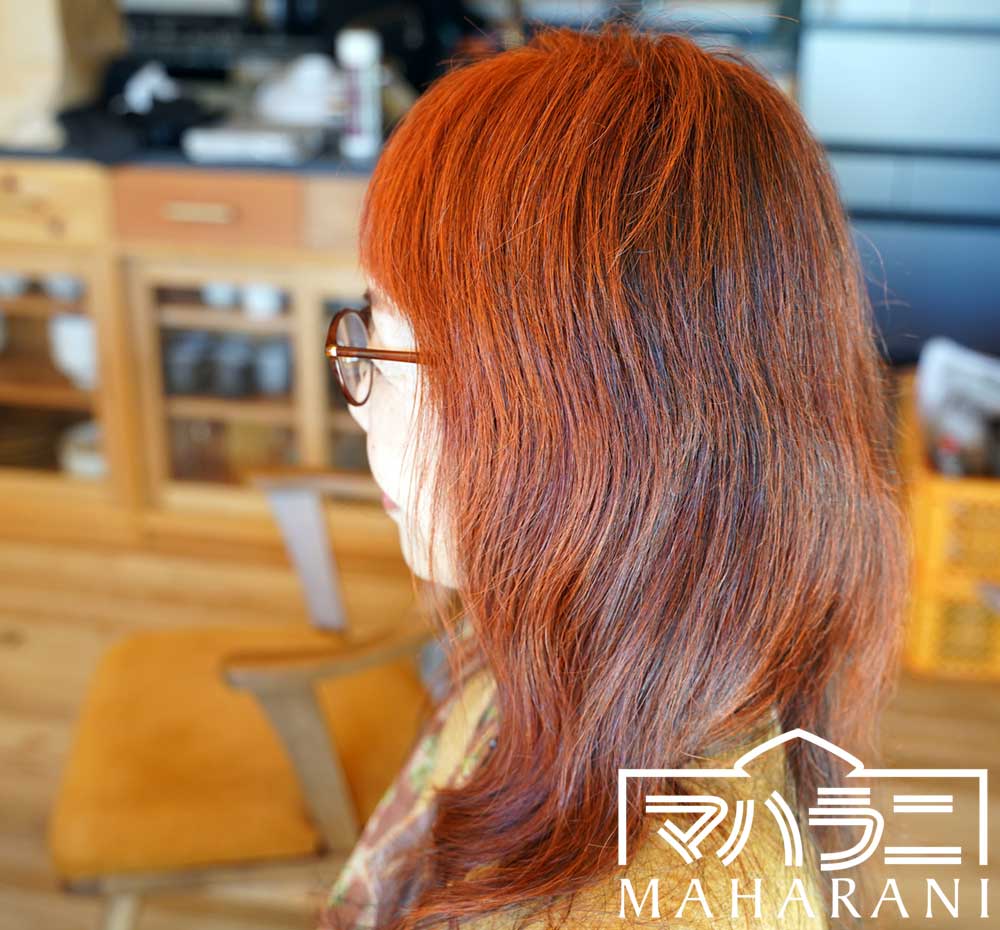 マハラニヘナの染まり方