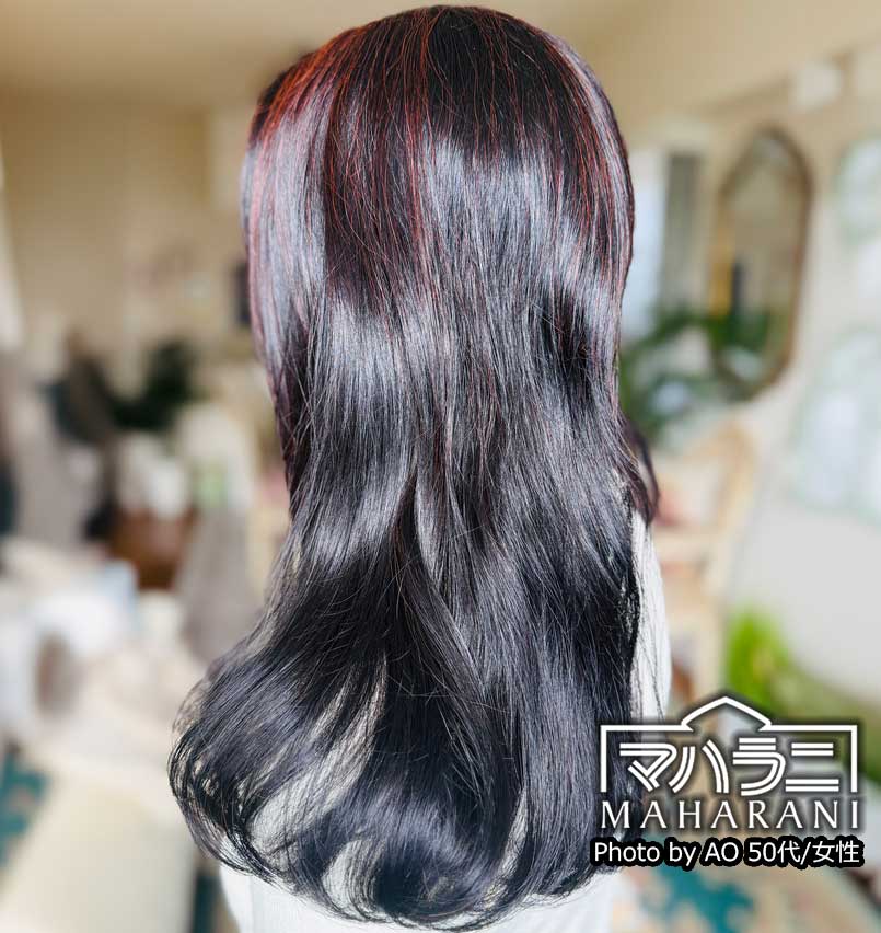 ヘナ染めの写真